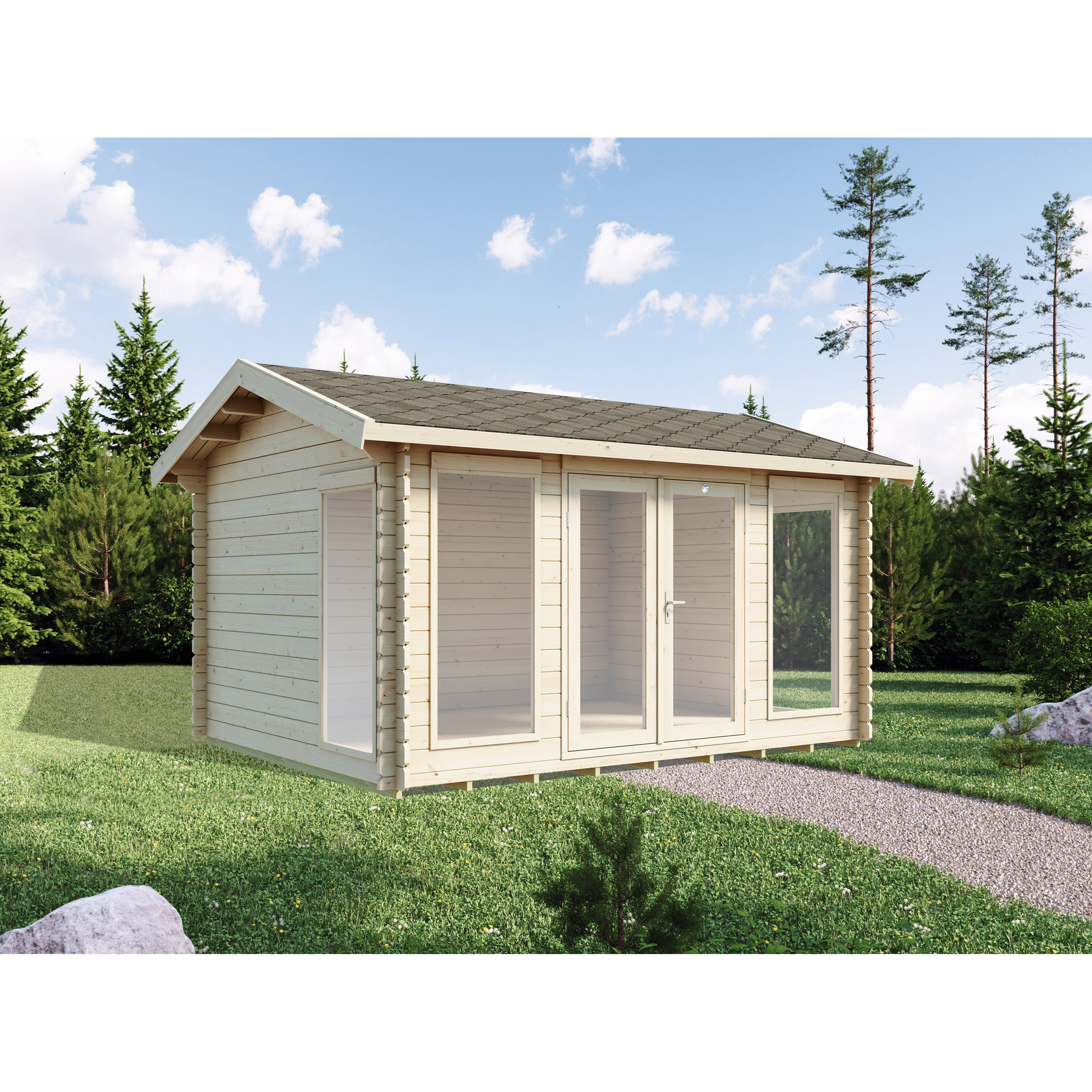 Friggebod Luoman Lillevilla 342 11,7 m² Byggsats Förråd i Trä med Sadeltak