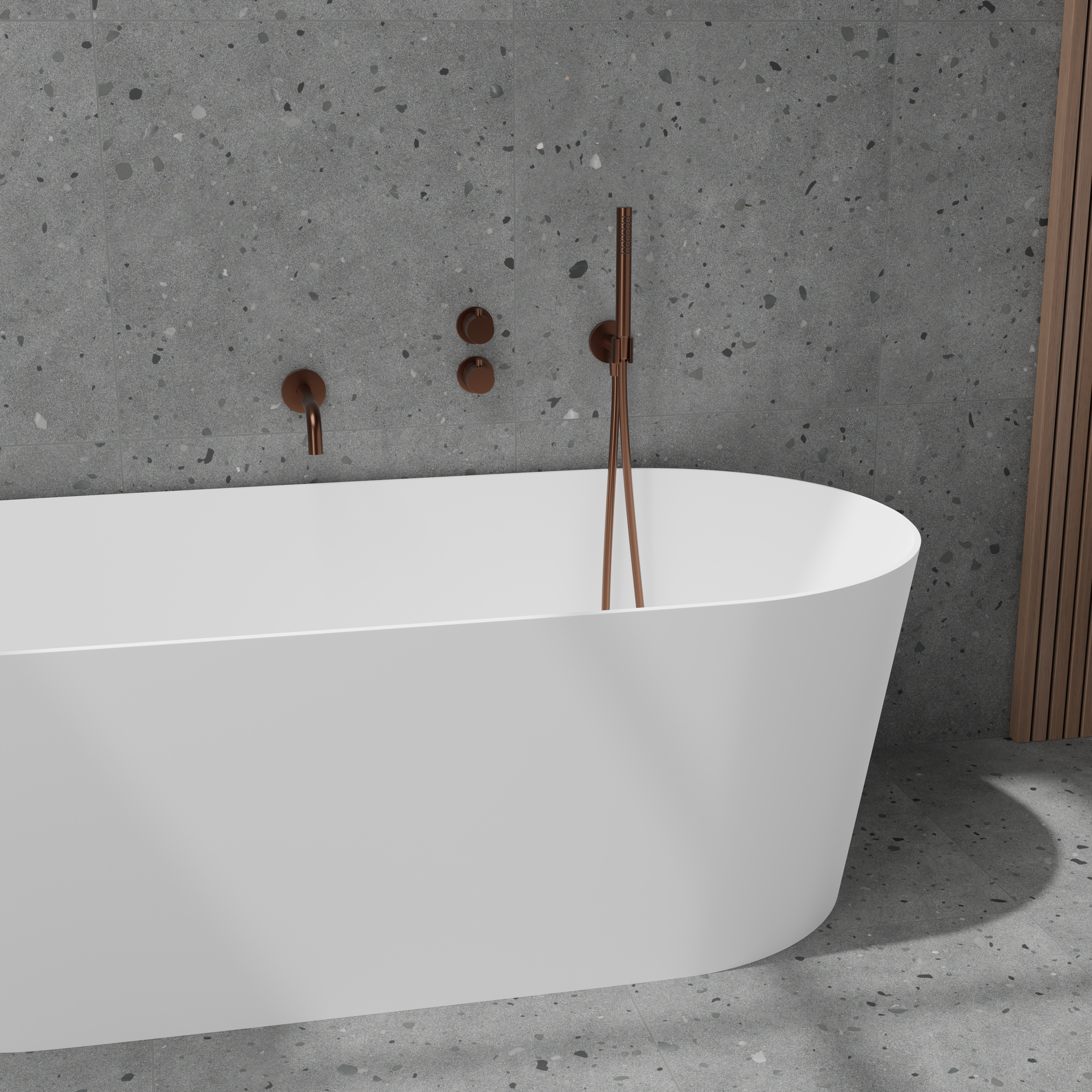 Badkarsblandare Scandtap Steel Harmonized 4 för Inbyggnad Amber Amber/Koppar