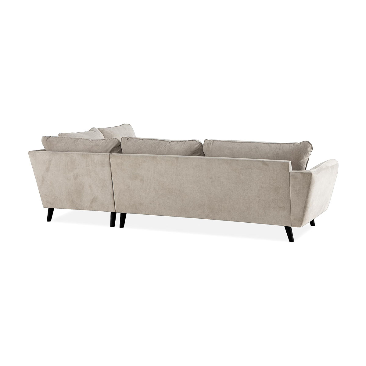 Trend Lyx Schäslongsoffa Höger Beige, Svarta ben