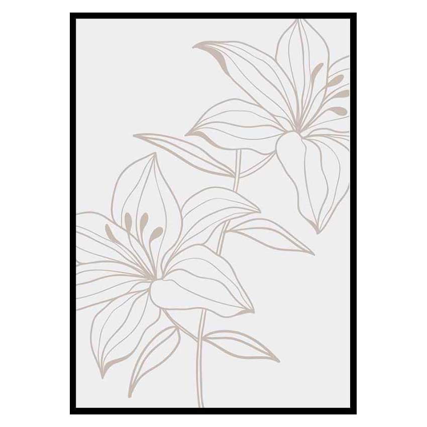 Poster Gallerix Line Art Flower No1