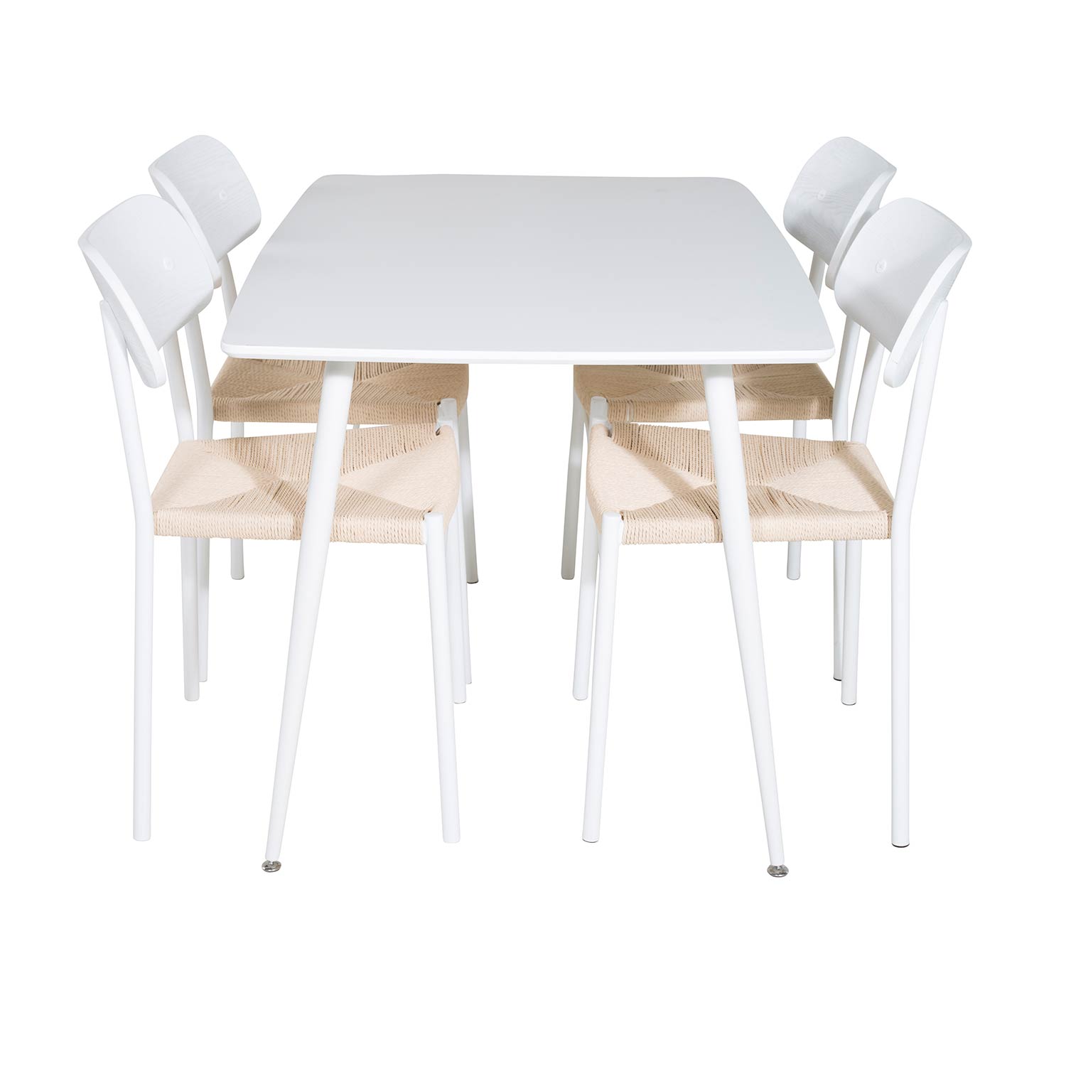 Matgrupp Venture Home Pobbie med 4 Peggy Stolar Vit