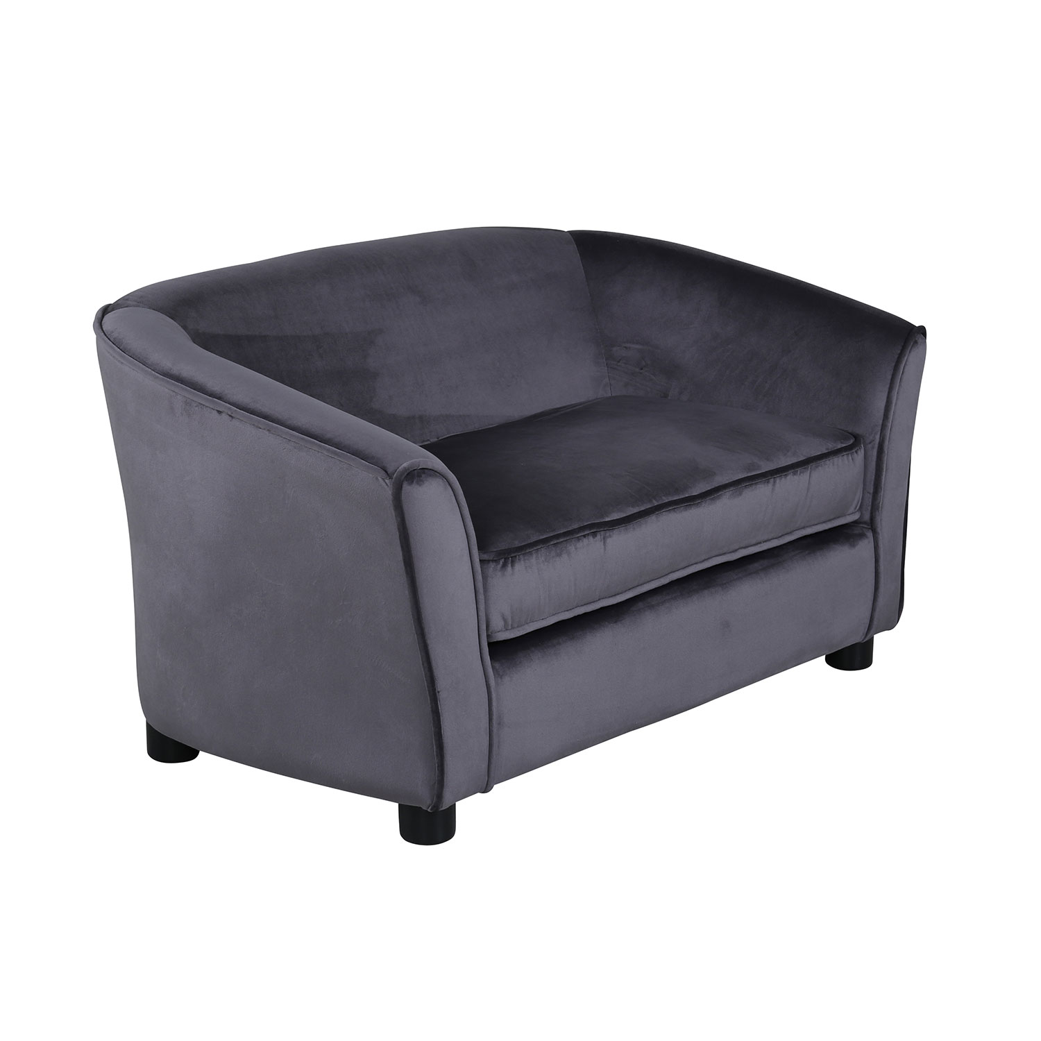 Barnsoffa Venture Home Måna Grå Sammet