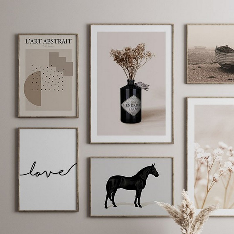 Poster Gallerix Dried Flowers Gin Bottle