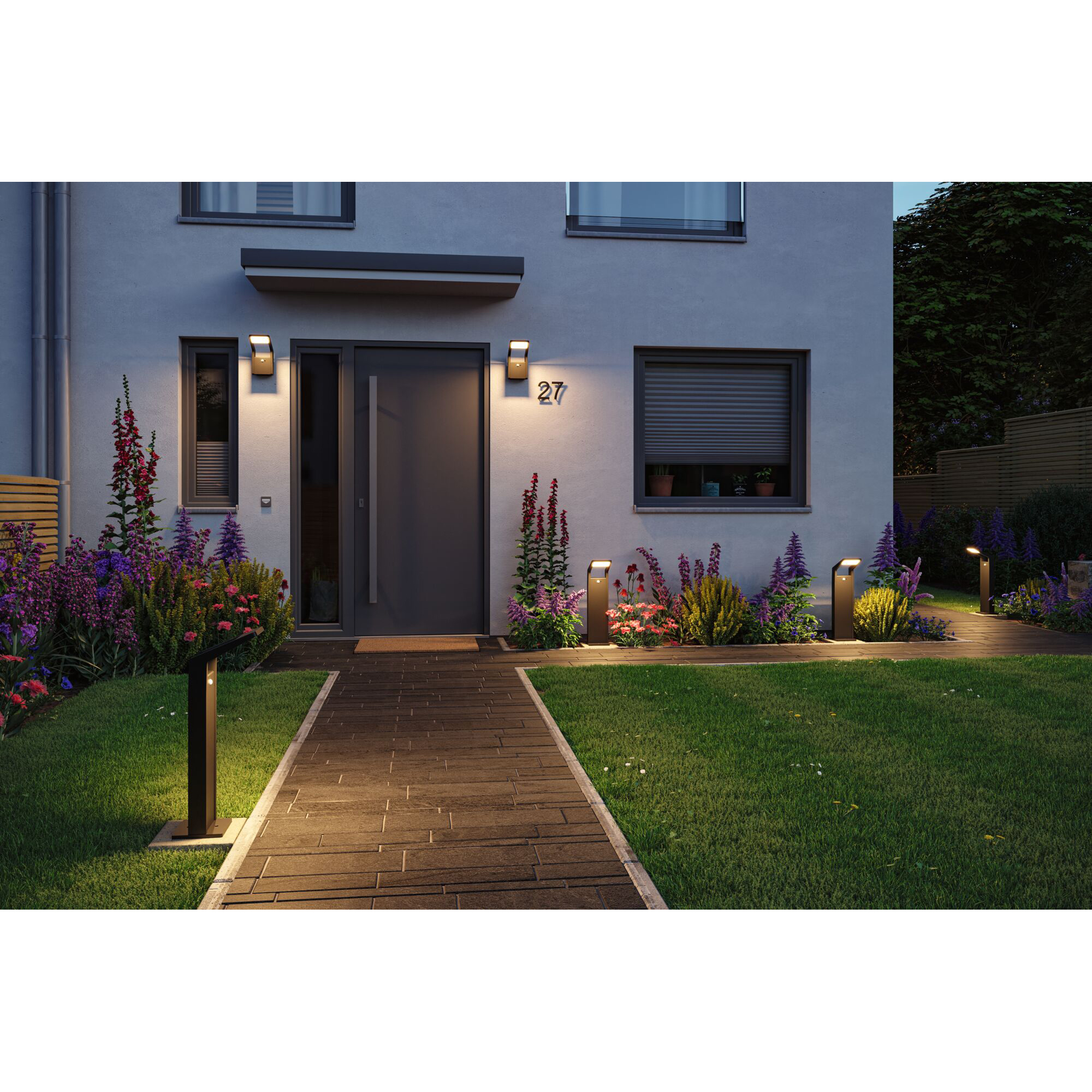 Pollare LED Paulmann Juntea med Skymningsstyrd rörelsedetektor Seawater Resistant IP44 230V