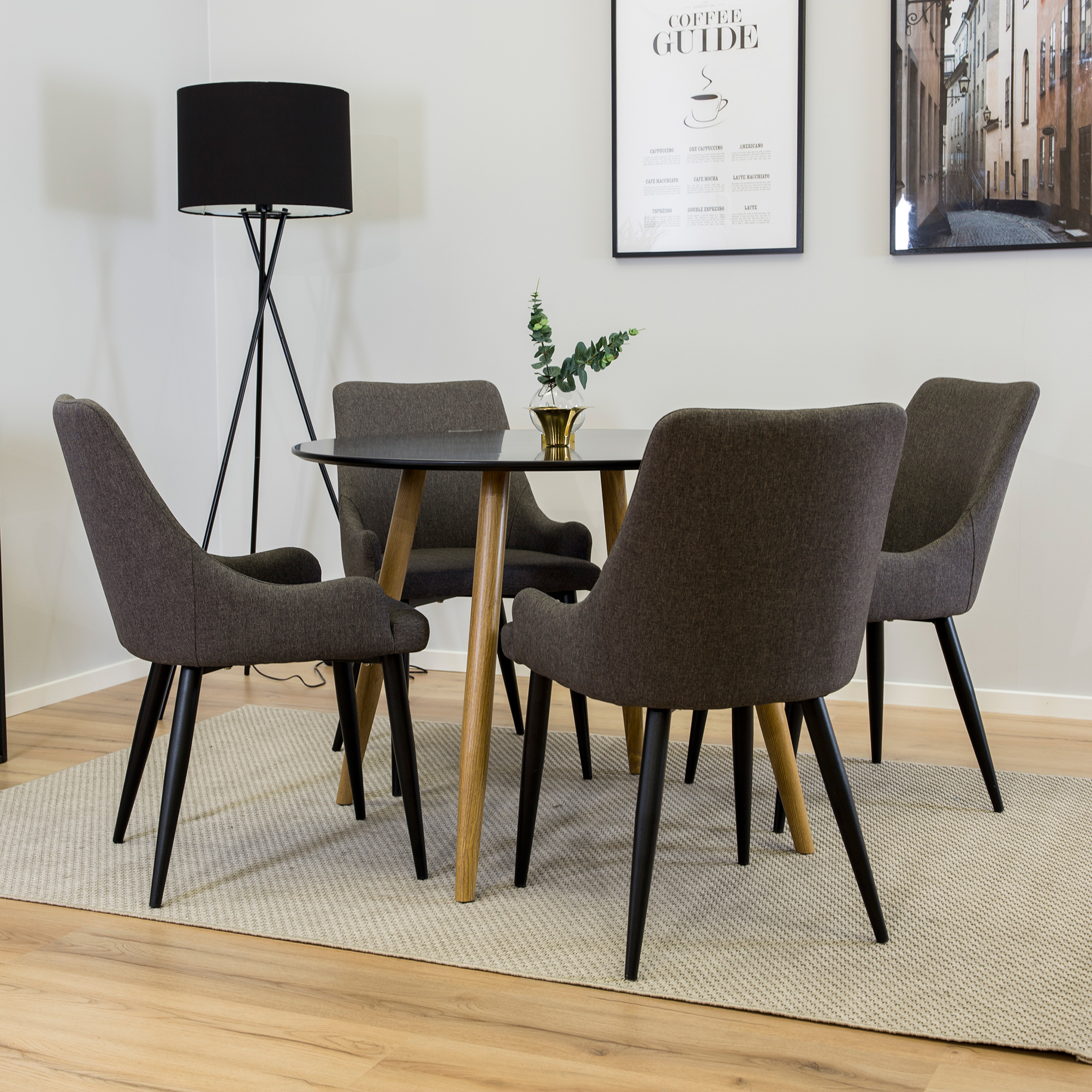 Matgrupp Venture Home Plake Ek med 4 Plake Stolar