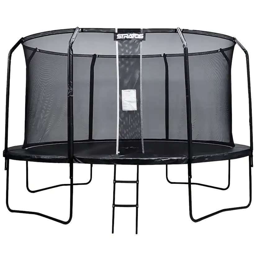 Studsmatta Stratos med Skyddsnät Premium Black Line 4,27 m