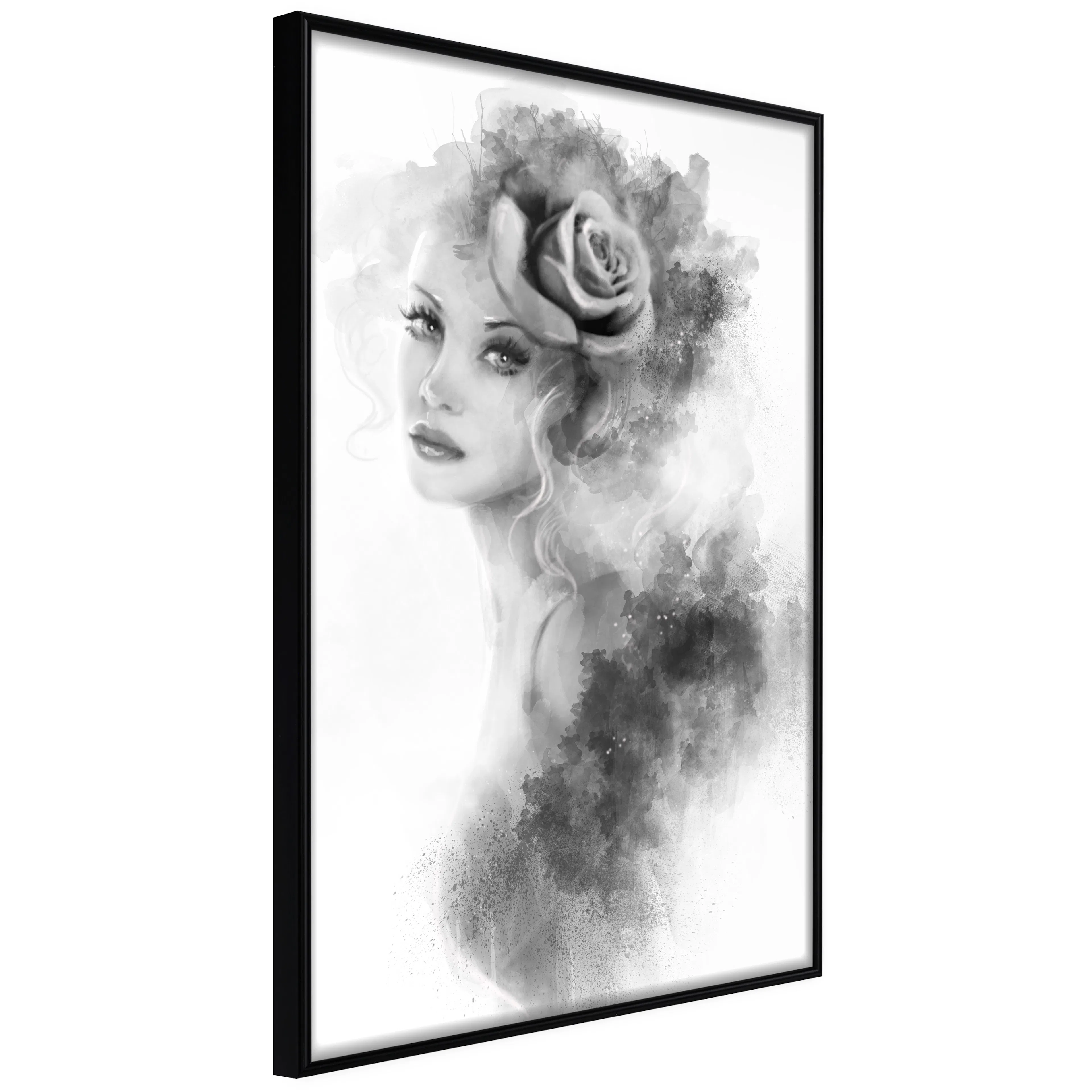 Affisch - Watercolor Portrait [Poster] 20x30 Svart ram, 20x30 cm