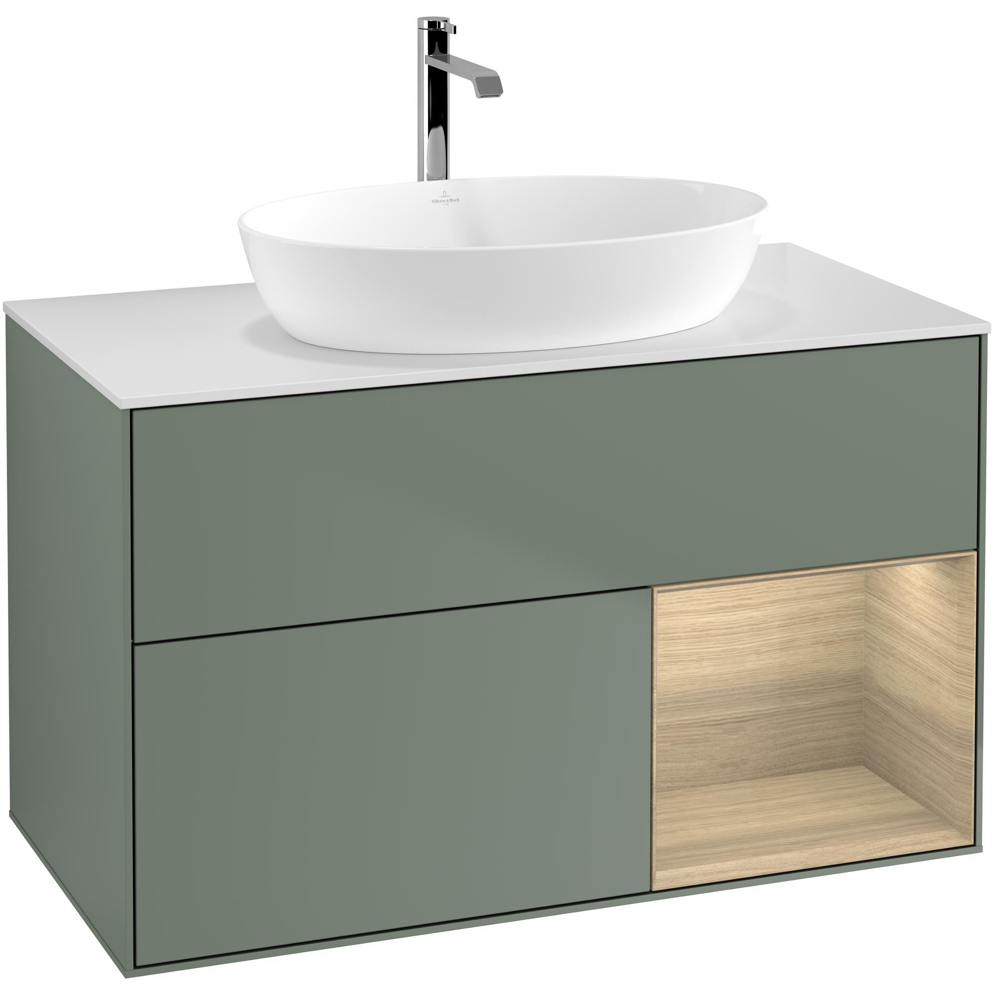 Tvättställsskåp Villeroy & Boch Finion med 2 Lådor Hylla och Bänkskiva för Fristående Tvättställ från Artis & Collaro