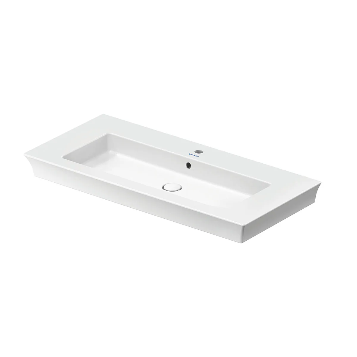 Tvättställ Vit Högblank 1055 mm 1055x490 mm, Hål för Blandare: Ja