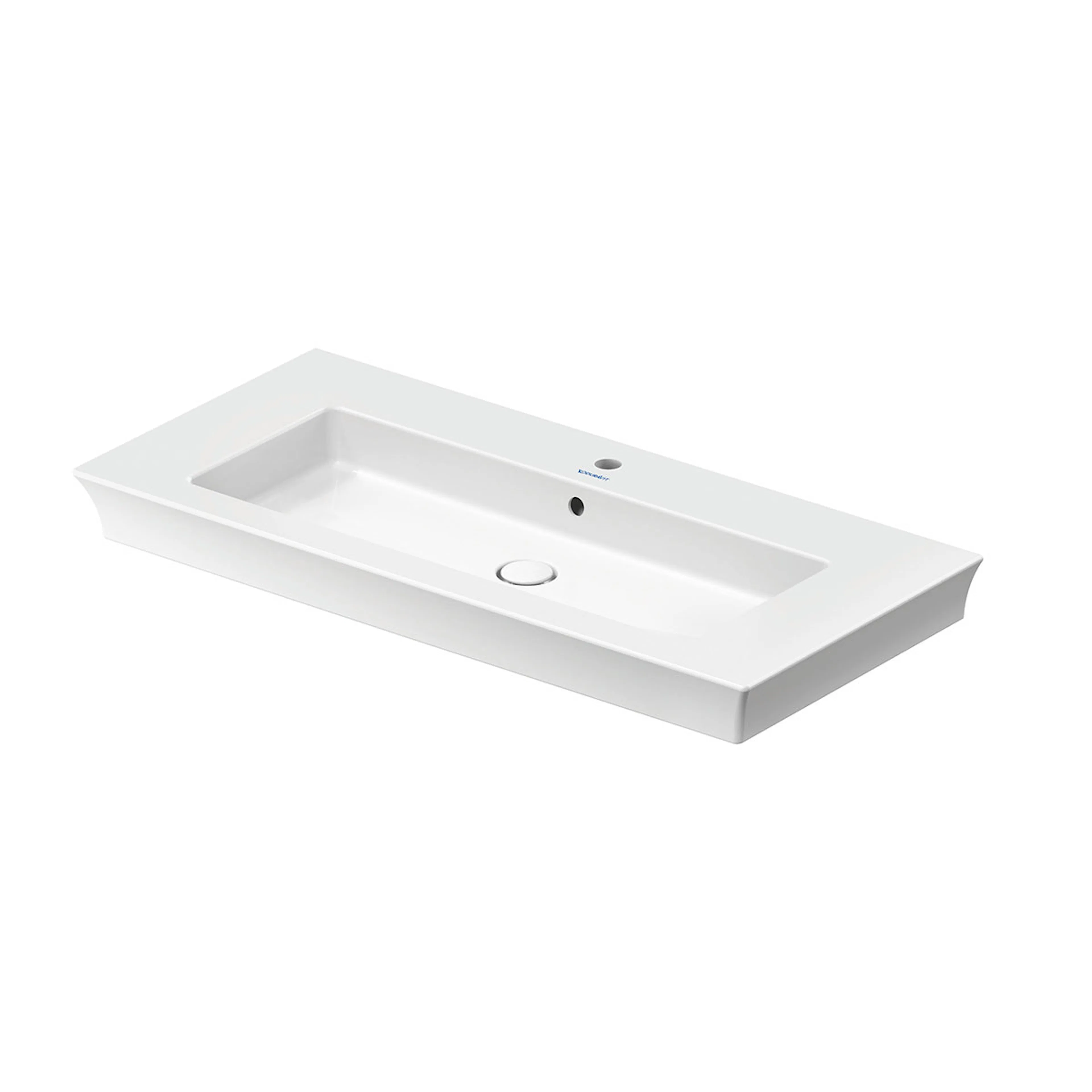 Tvättställ Vit Högblank 1055 mm 1055x490 mm, Hål för Blandare: Ja