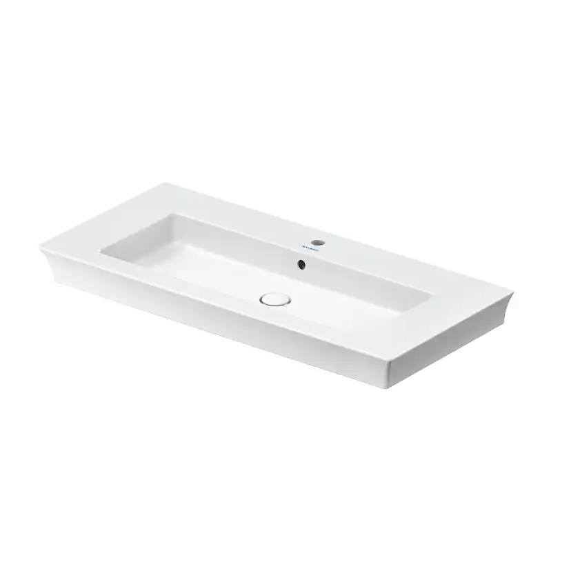 Tvättställ Vit Högblank 1055 mm 1055x490 mm, Hål för Blandare: Ja