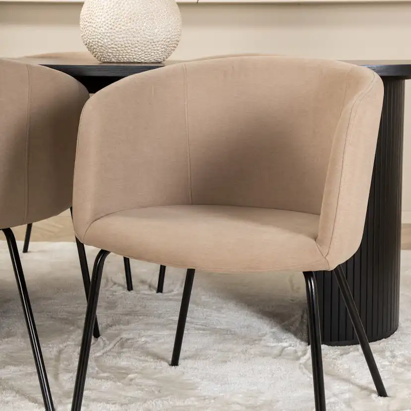 Matgrupp Venture Home Bianca med 4 Bergen Stolar Polyester