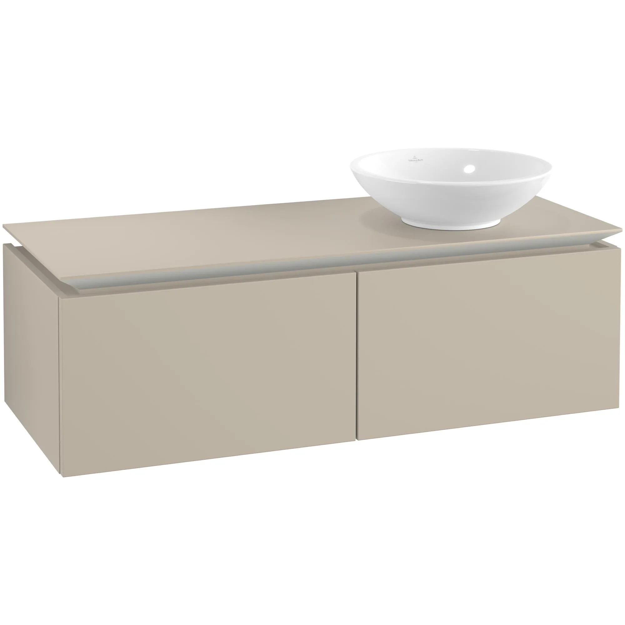 Tvättställsskåp Villeroy & Boch Legato Kompakt 1200 med 2 Lådor för Ocentrerat Ytmonterat Tvättställ