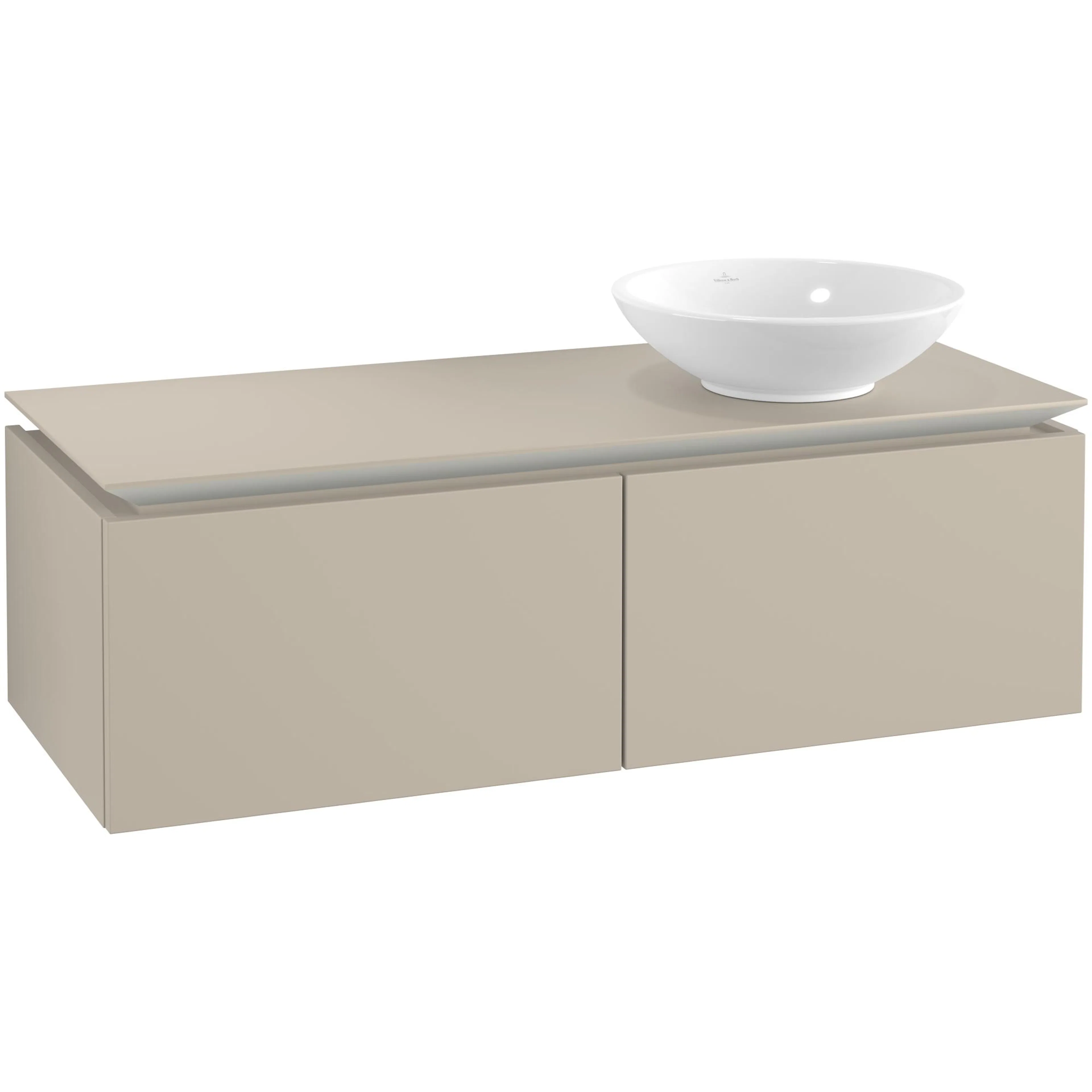 Tvättställsskåp Villeroy & Boch Legato Kompakt 1200 med 2 Lådor för Ocentrerat Ytmonterat Tvättställ