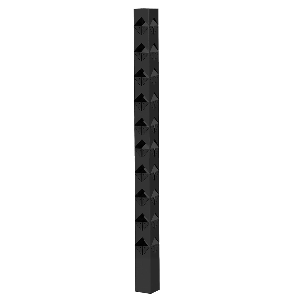 Staketstolpe Öckerö 1100mm svart 70x70 Hörn Svart, Höjd: 1100 mm