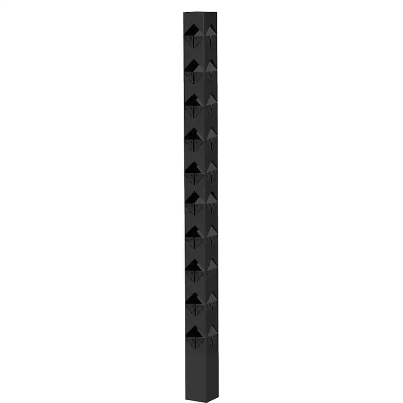 Staketstolpe Öckerö 1100mm svart 70x70 Hörn Svart, Höjd: 1100 mm