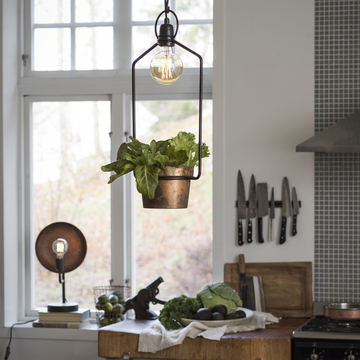 Fönsterlampa PR Home Upptown Home Svart 57 cm