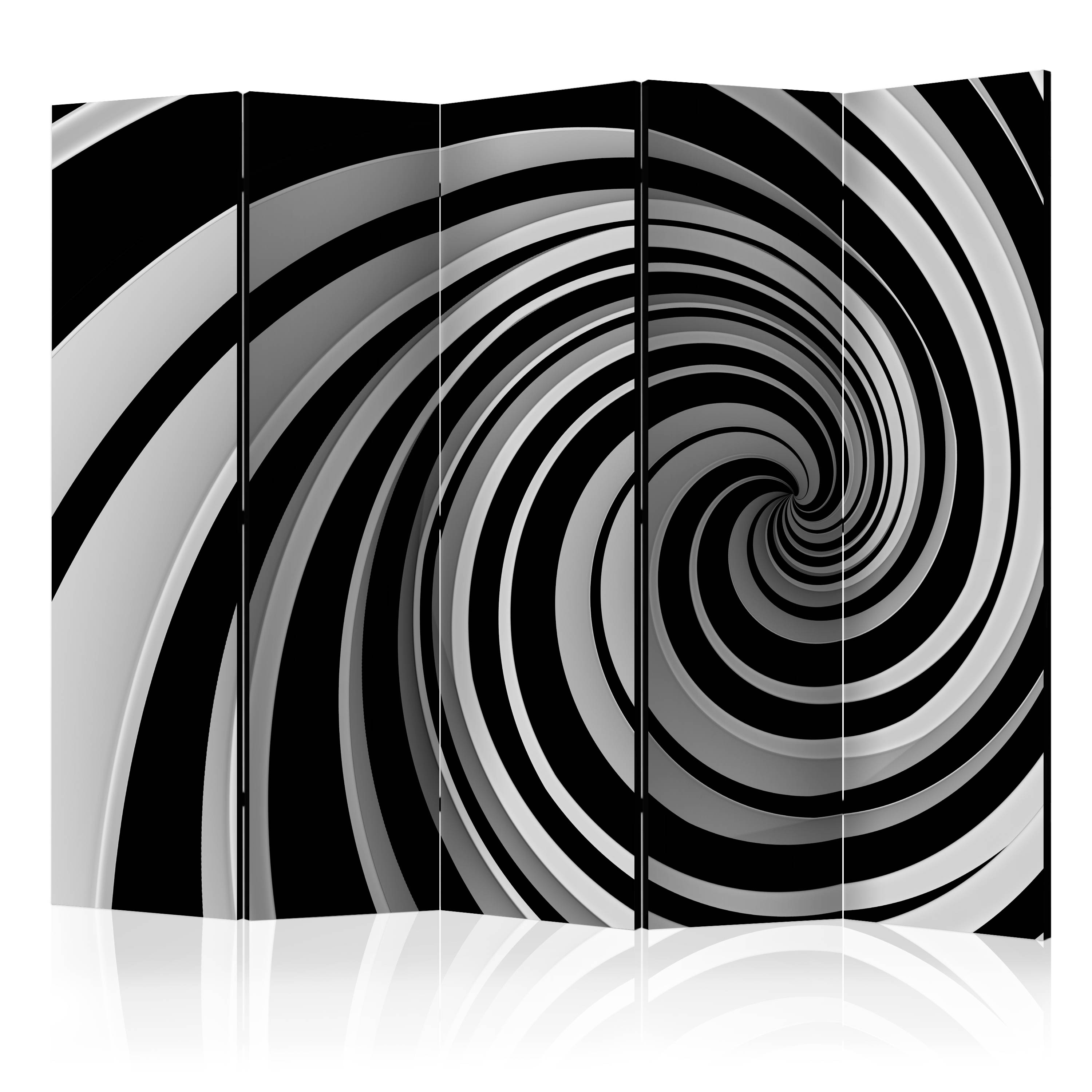 Rumsavdelare Skärmvägg Arkiio Black and White Swirl II 225x172 cm
