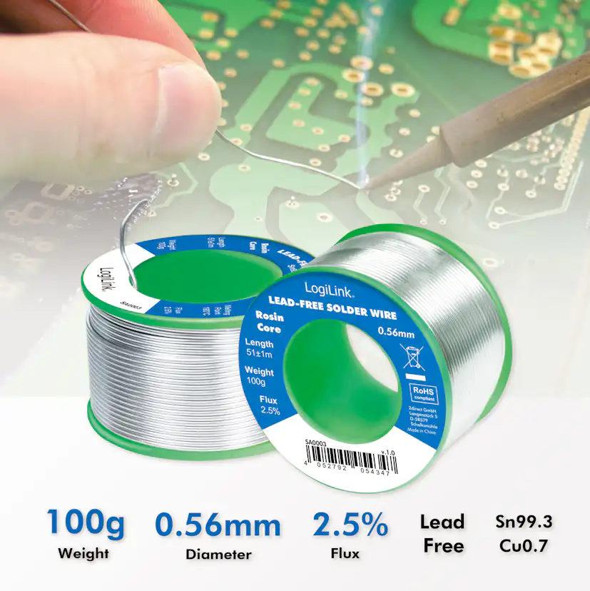 Lödtenn LogiLink Blyfritt 0,56mm 100g