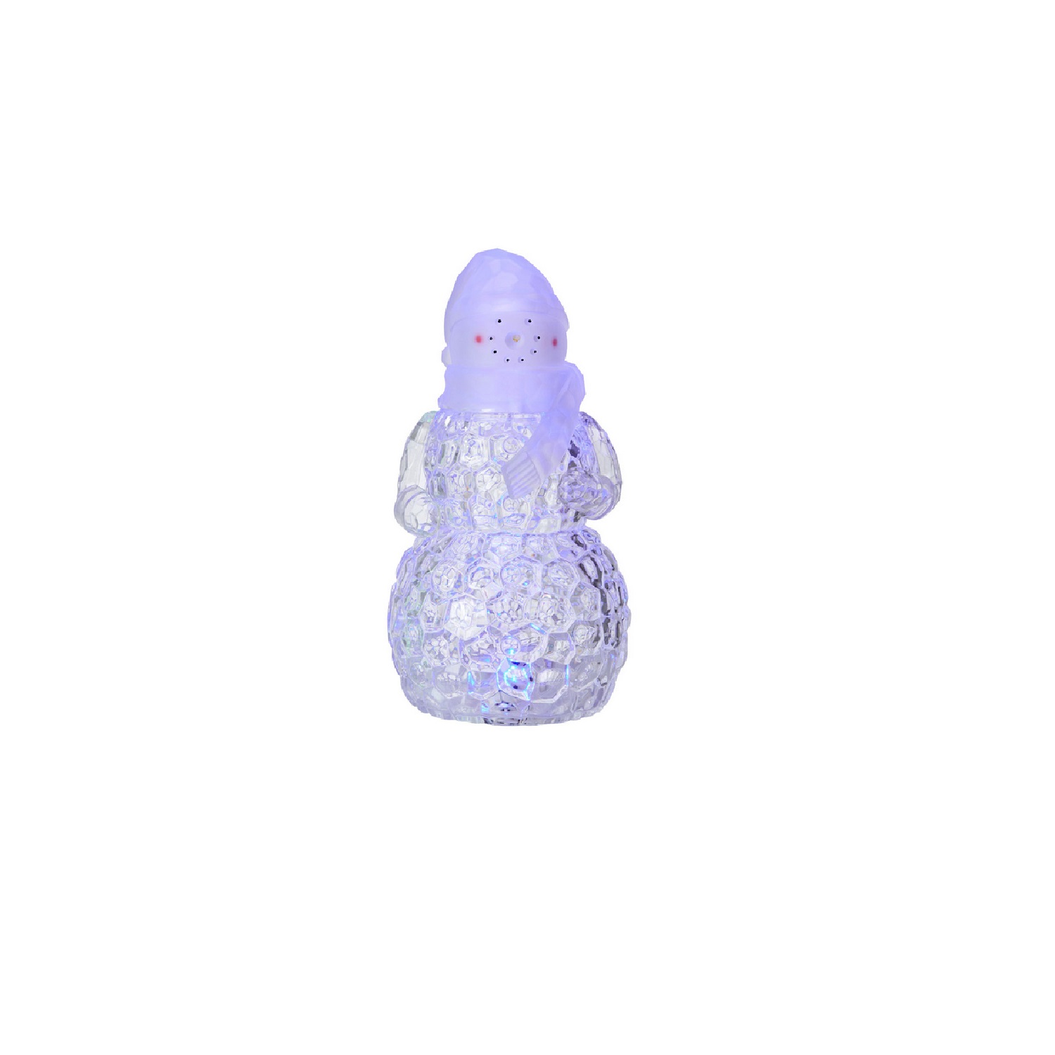 Bordsdekoration Markslöjd Vecchio Transparent Snögubbe med LED-belysning