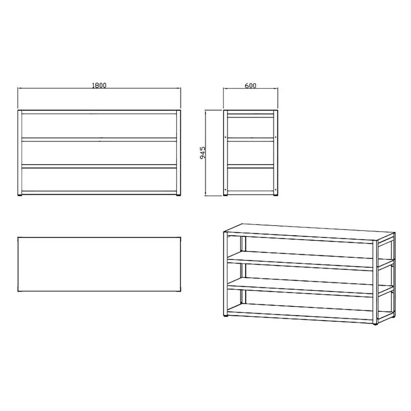 Arbetsbänk MyOutdoorKitchen Nordic Line 180 cm