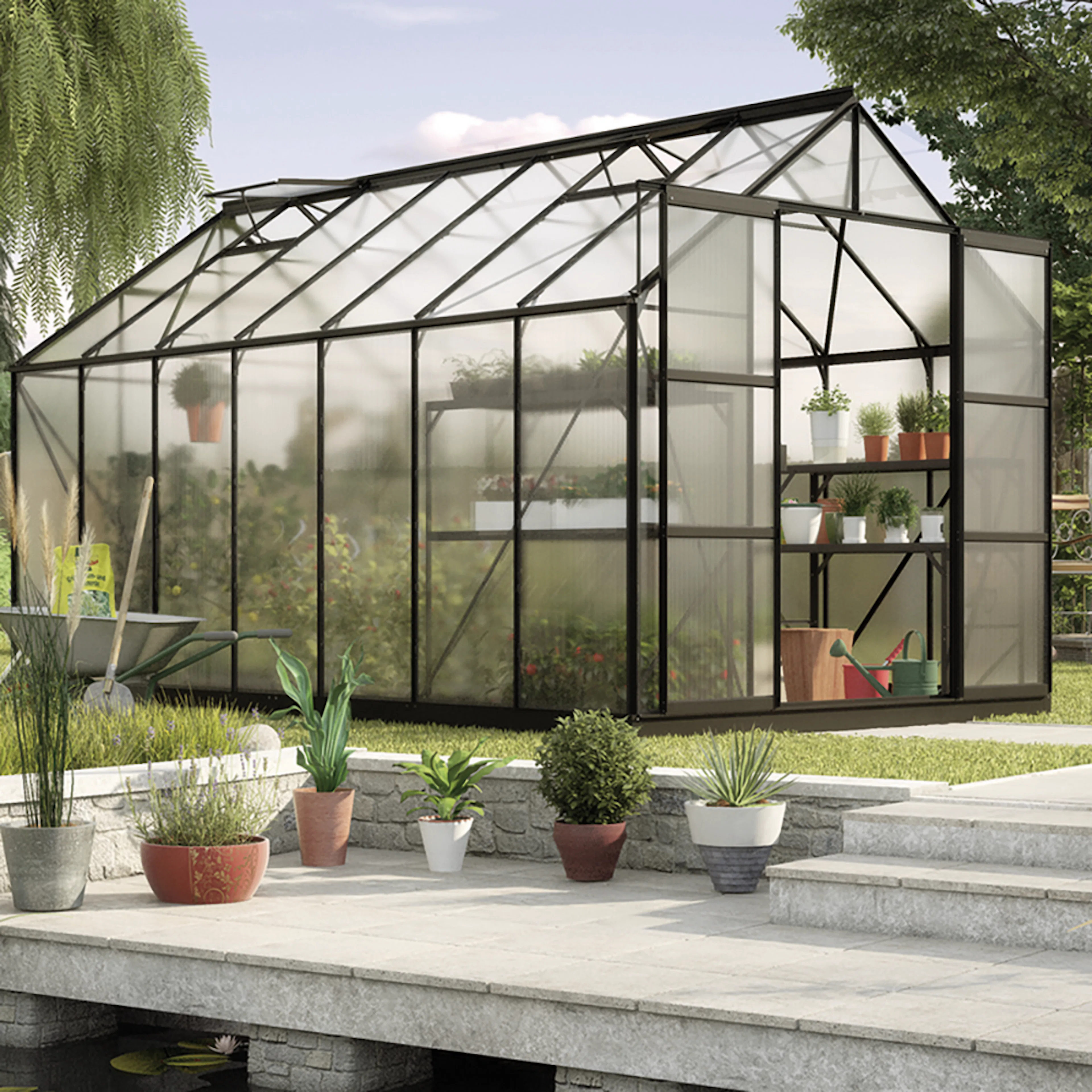 Växthus Vitavia Uranus 11,5 m2 med Sockel