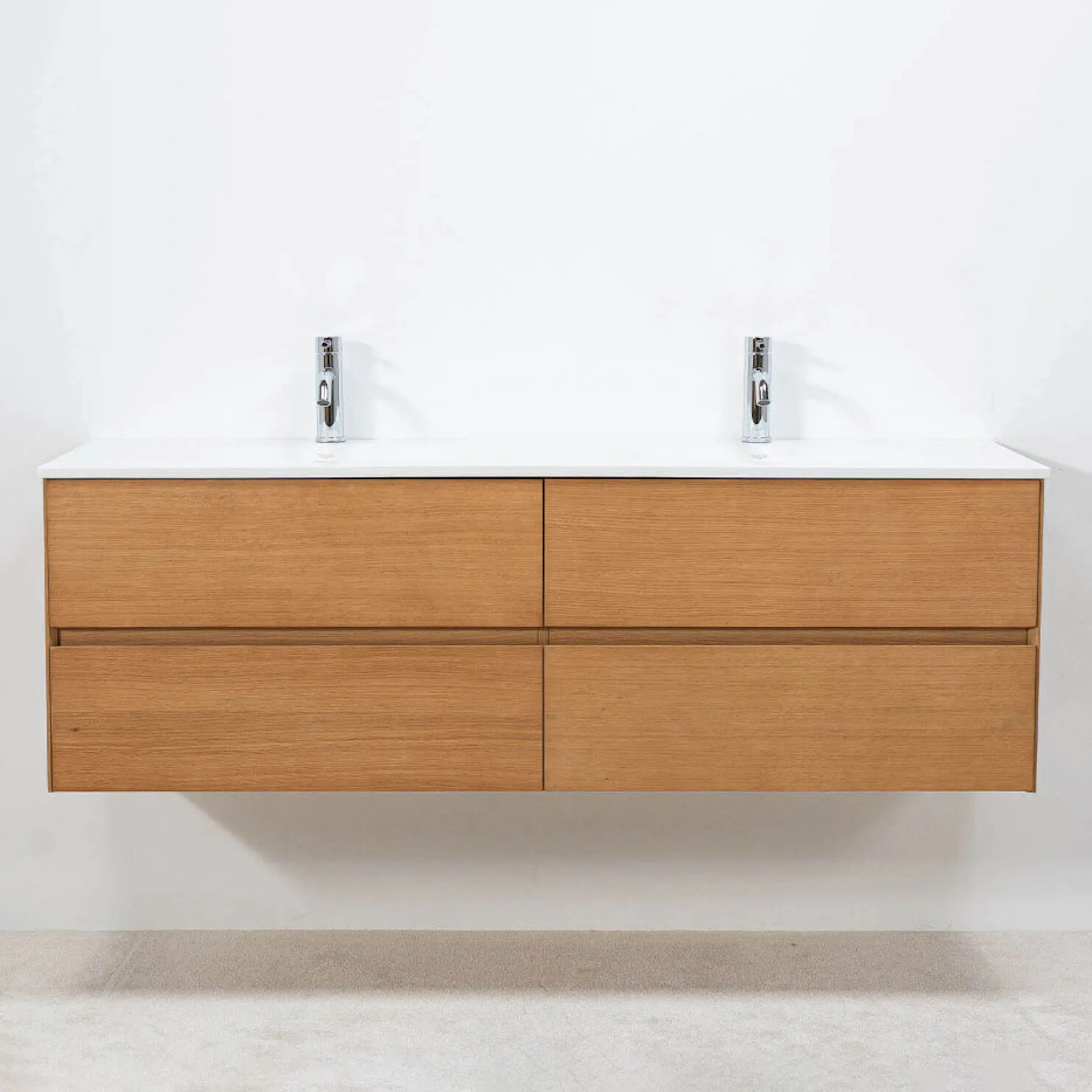 Dubbelkommod Ek 150cm Vit Helgjuten - Marstrand
