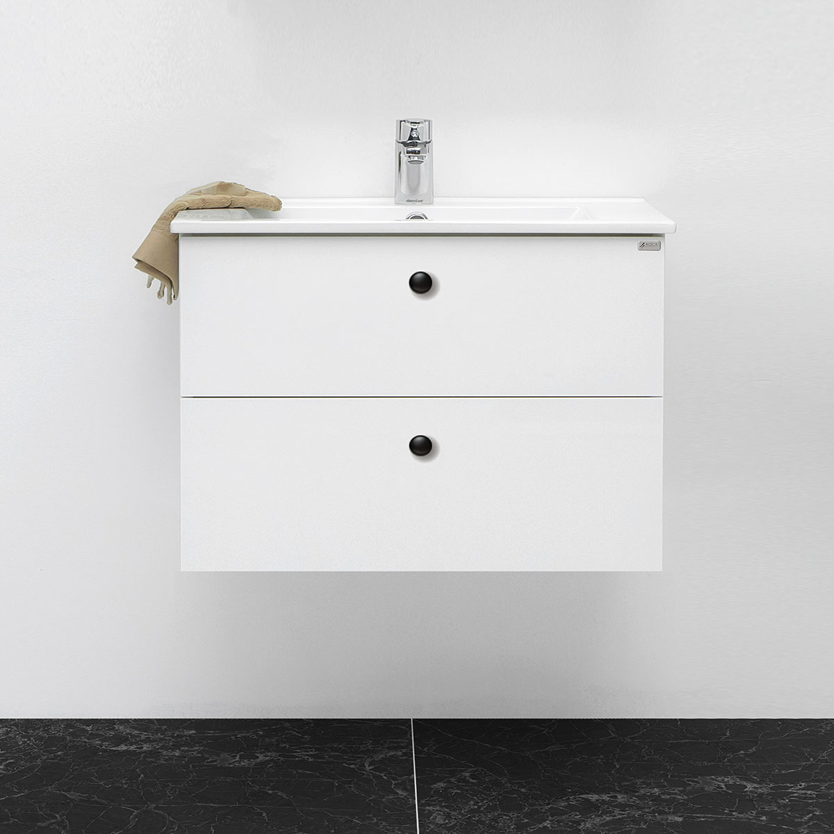 Tvättställsskåp 4AQUA Slim Med 2 Lådor