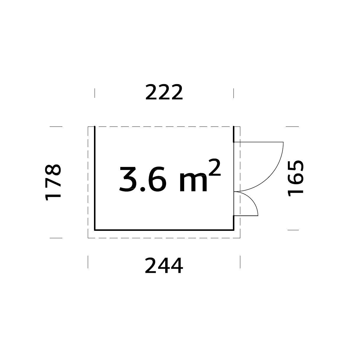 Förråd Palmako Mia 3,4 m2