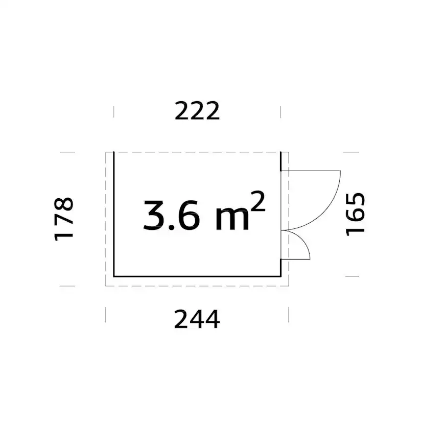 Förråd Palmako Mia 3,4 m2