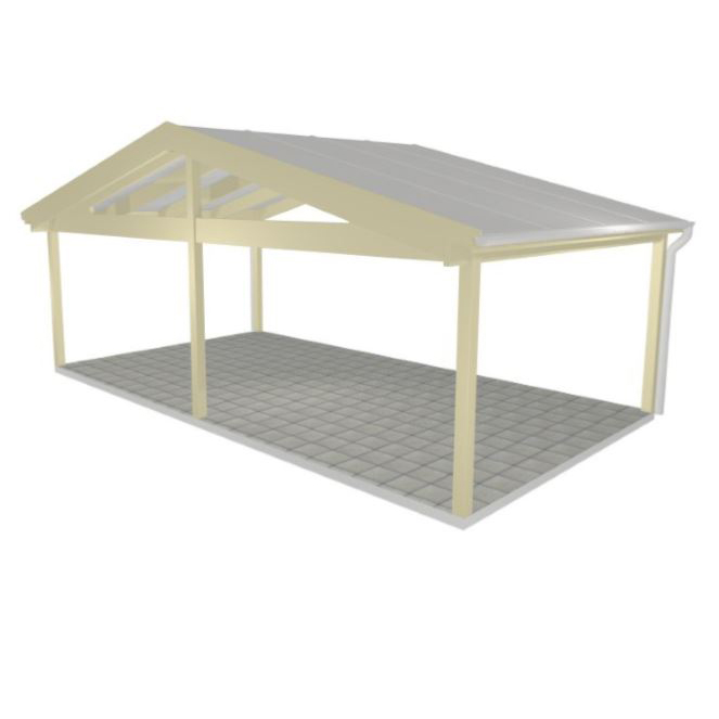 Uterumsstomme Glimma B 7199 x D 3980mm med Mittstolpe B 7199 x D 3980 mm