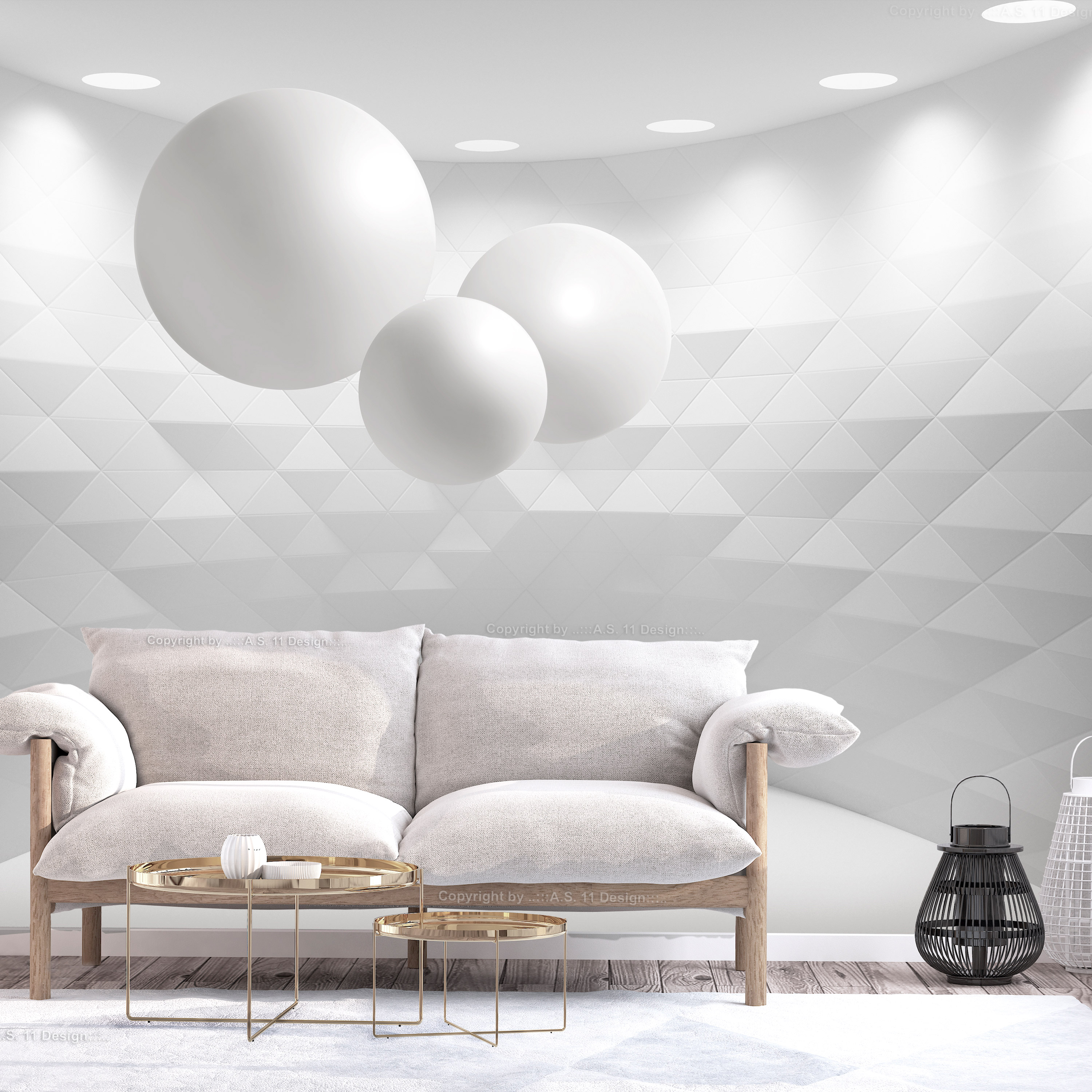 Fototapet Arkiio Självhäftande Geometric Room