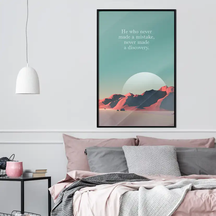 Poster Artgeist Affisch He Who Never Made a Mistake, Never Made a Discovery