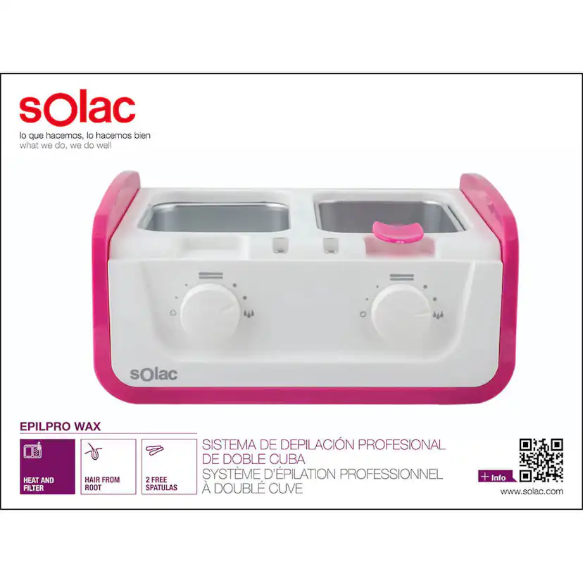 Vaxvärmare Solac Epil Pro Wax Dubbla Vaxbehållare