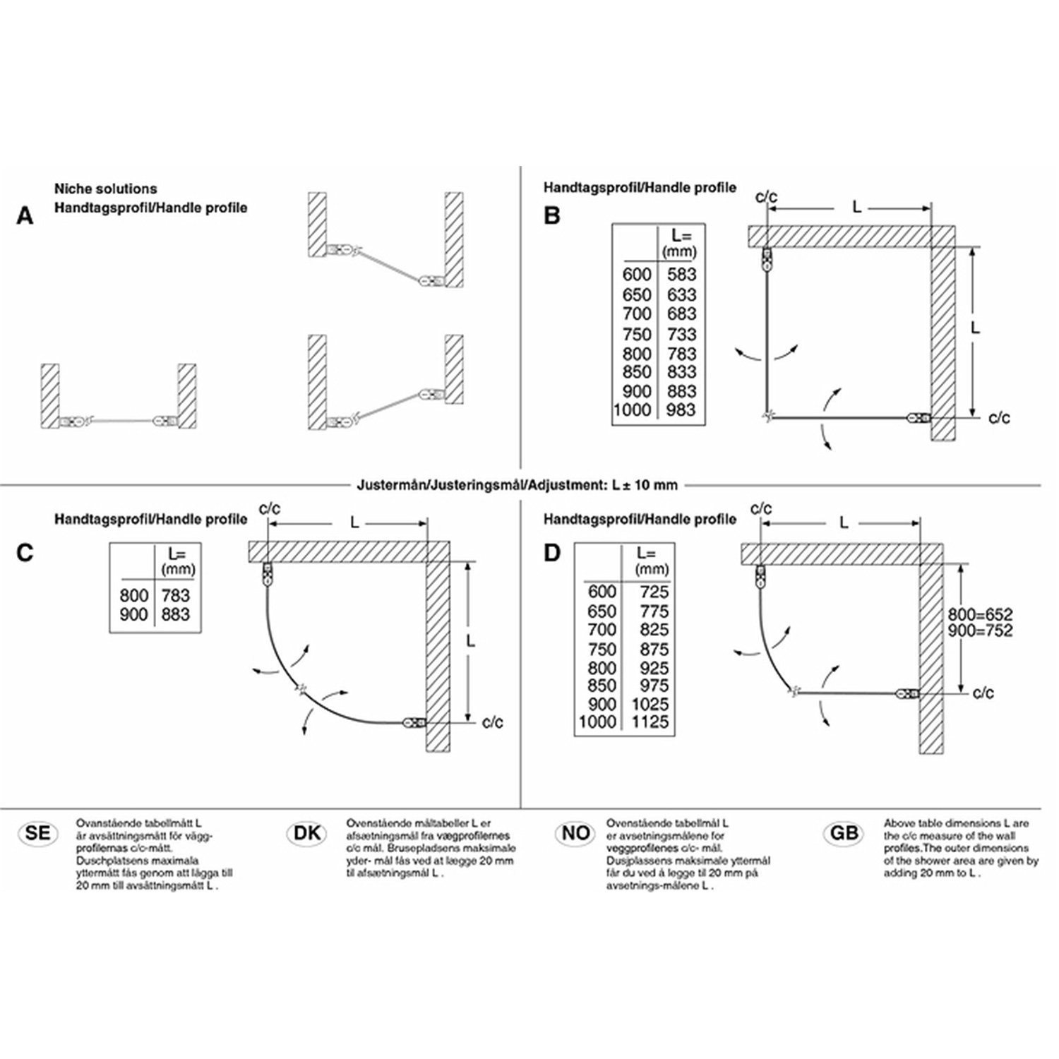 Duschhörna Contura Shower Space SPNK Rak