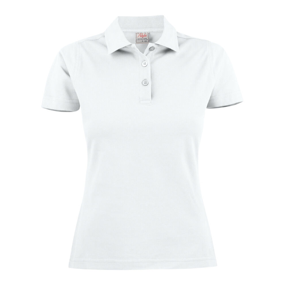 Printer Surf lady polo pique White M Storlek: M, Färg: Vit