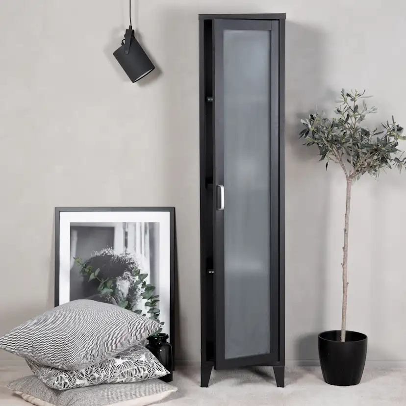 Högskåp Venture Home Acero Svart Förvaringsmöbel 150 cm