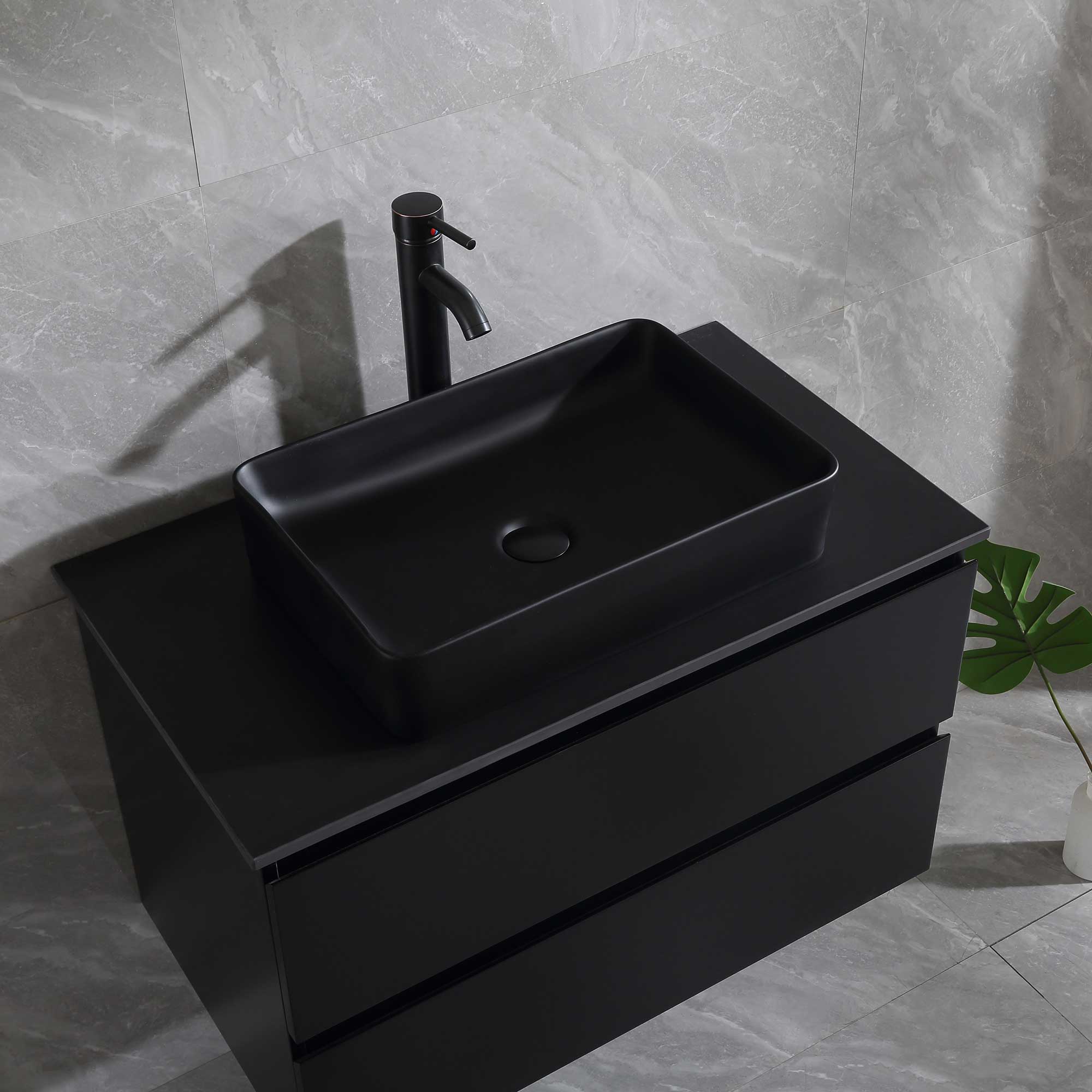 Tvättställsskåp Bathlife Extas Svart