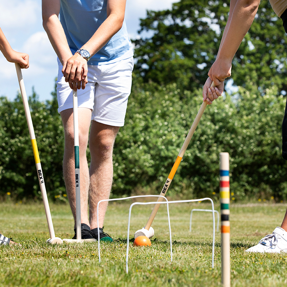 Krocket Bex Original Gummiträ, Träkrocketspel 6st