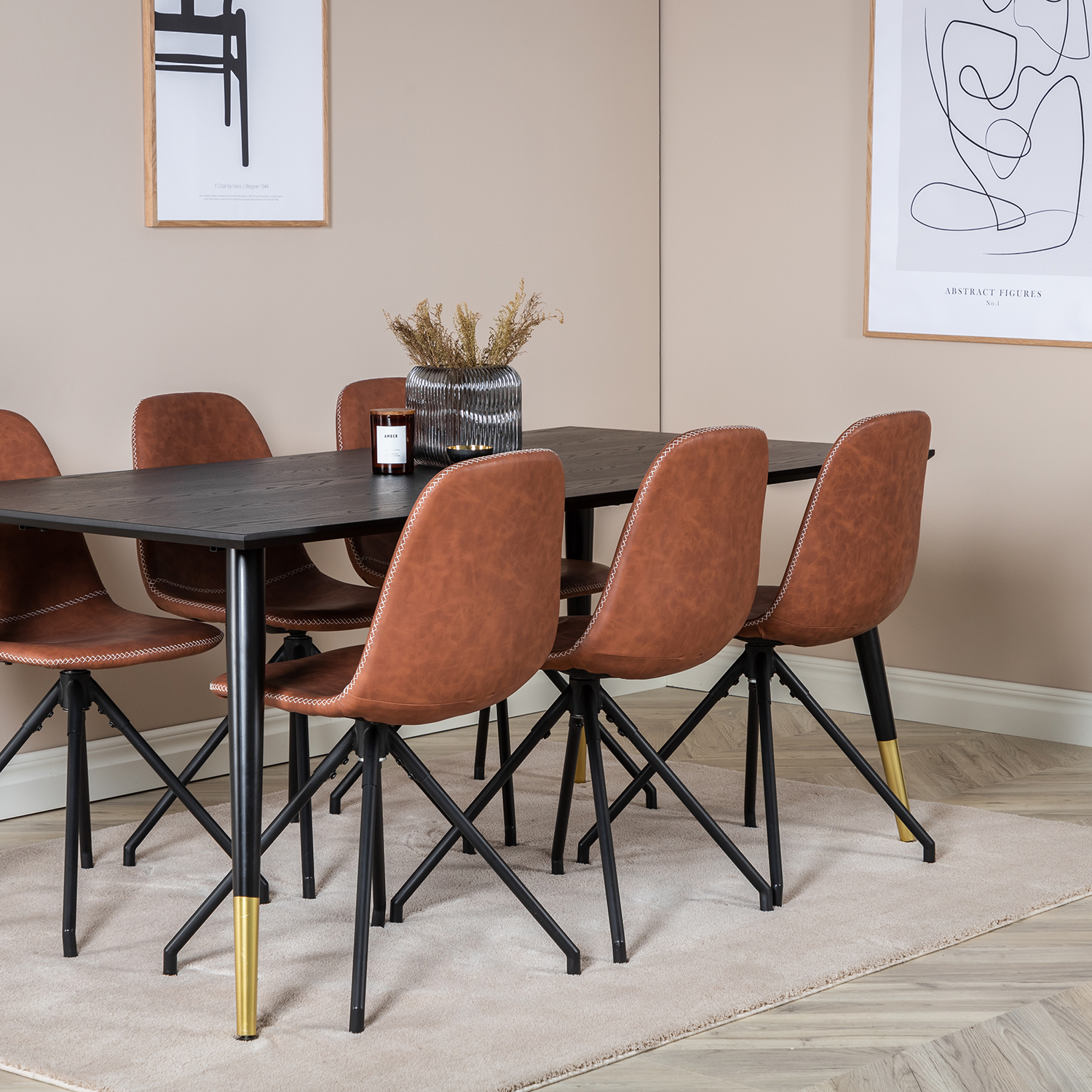 Matgrupp Venture Home Dipp med 6 Polar Snurr Stolar