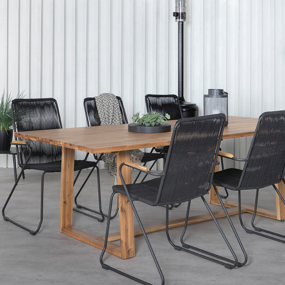 Matgrupp Venture Home Plarra med 6 Billy Karmstolar
