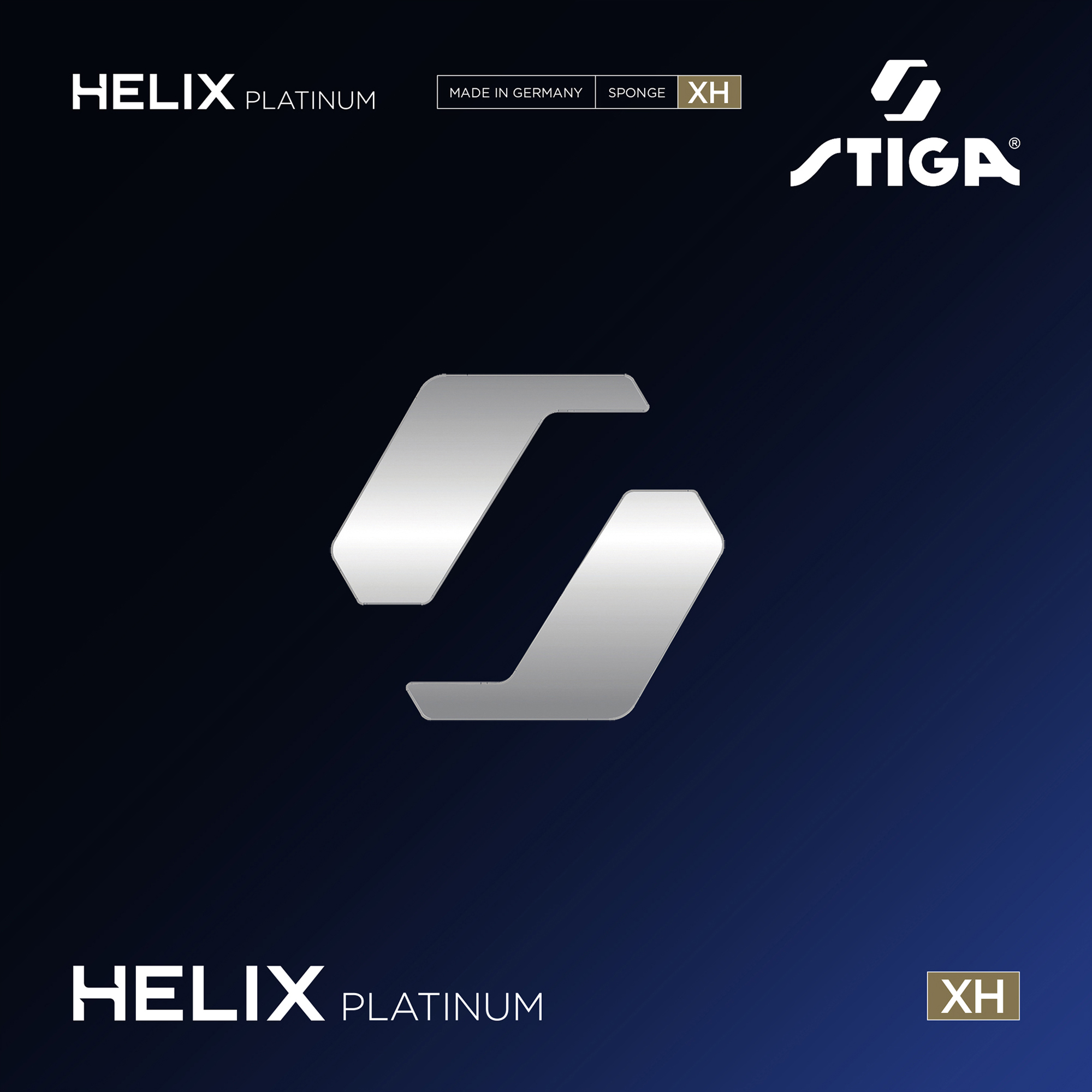 Bordtennisgummi Stiga Sports Helix Platinum XH Black 2.2