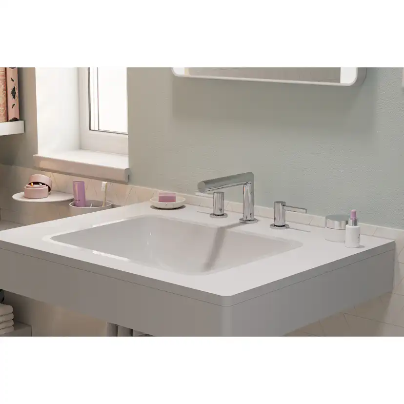 Tvättställsblandare Hansgrohe Zesis S 3-hål 100 med Lyftventil