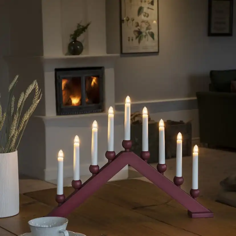 Adventsljusstake Gnosjö Konstsmide 9 Ljus Trä