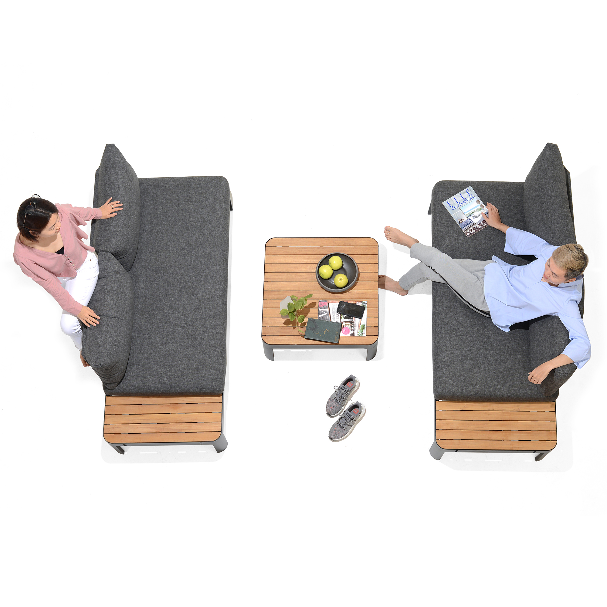 Loungegrupp LifestyleGarden Portals Dark Utomhus