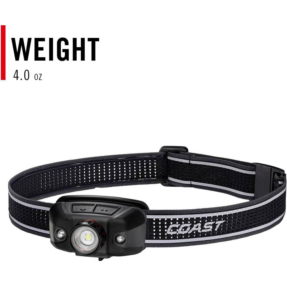 Uppladdningsbar Coast FLX40R Pannlampa med trefärgat ljus 700 Lumen