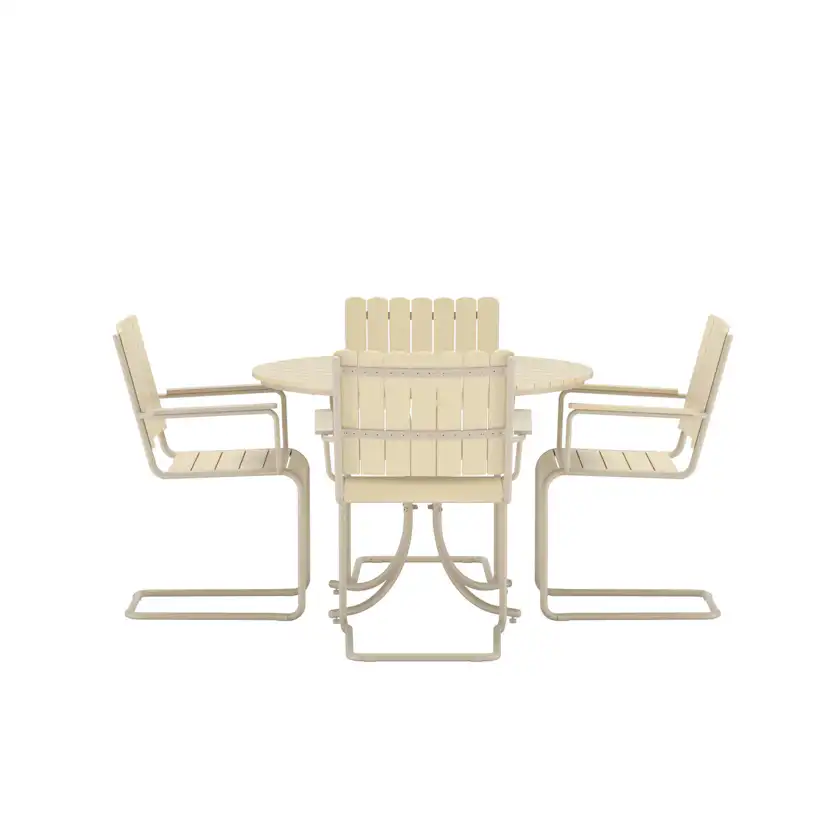 Holmsund Dining Set - Beige / Beige Polywood Beige