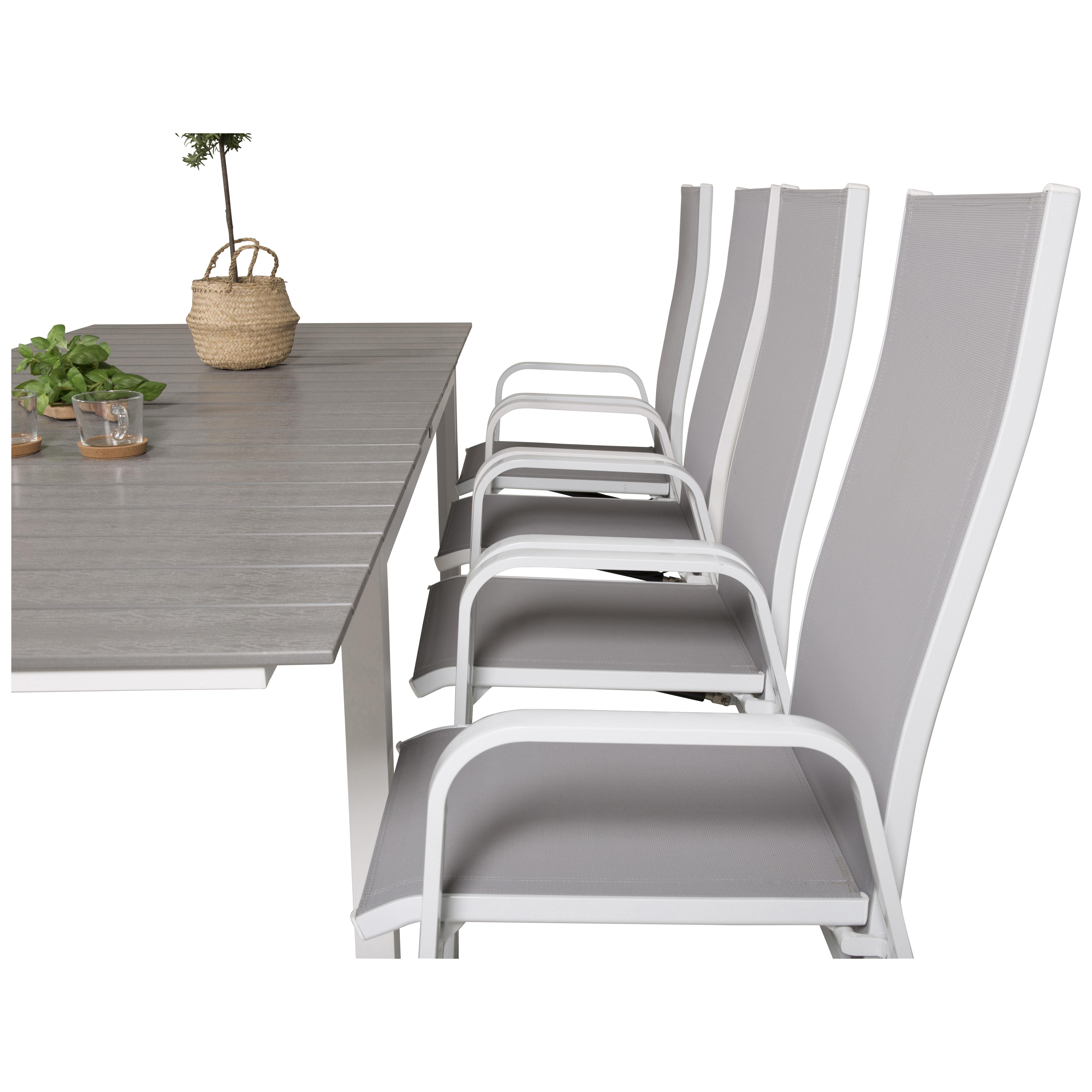 Matgrupp Venture Home Lova 160/240 med 8 Copacabana Stolar