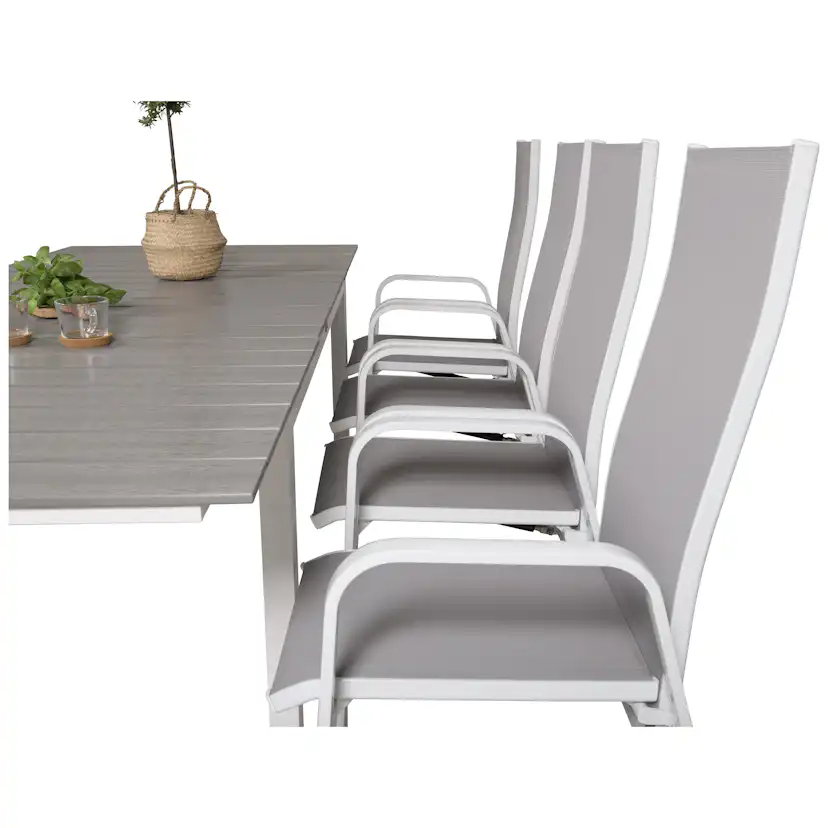 Matgrupp Venture Home Lova 160/240 med 8 Copacabana Stolar