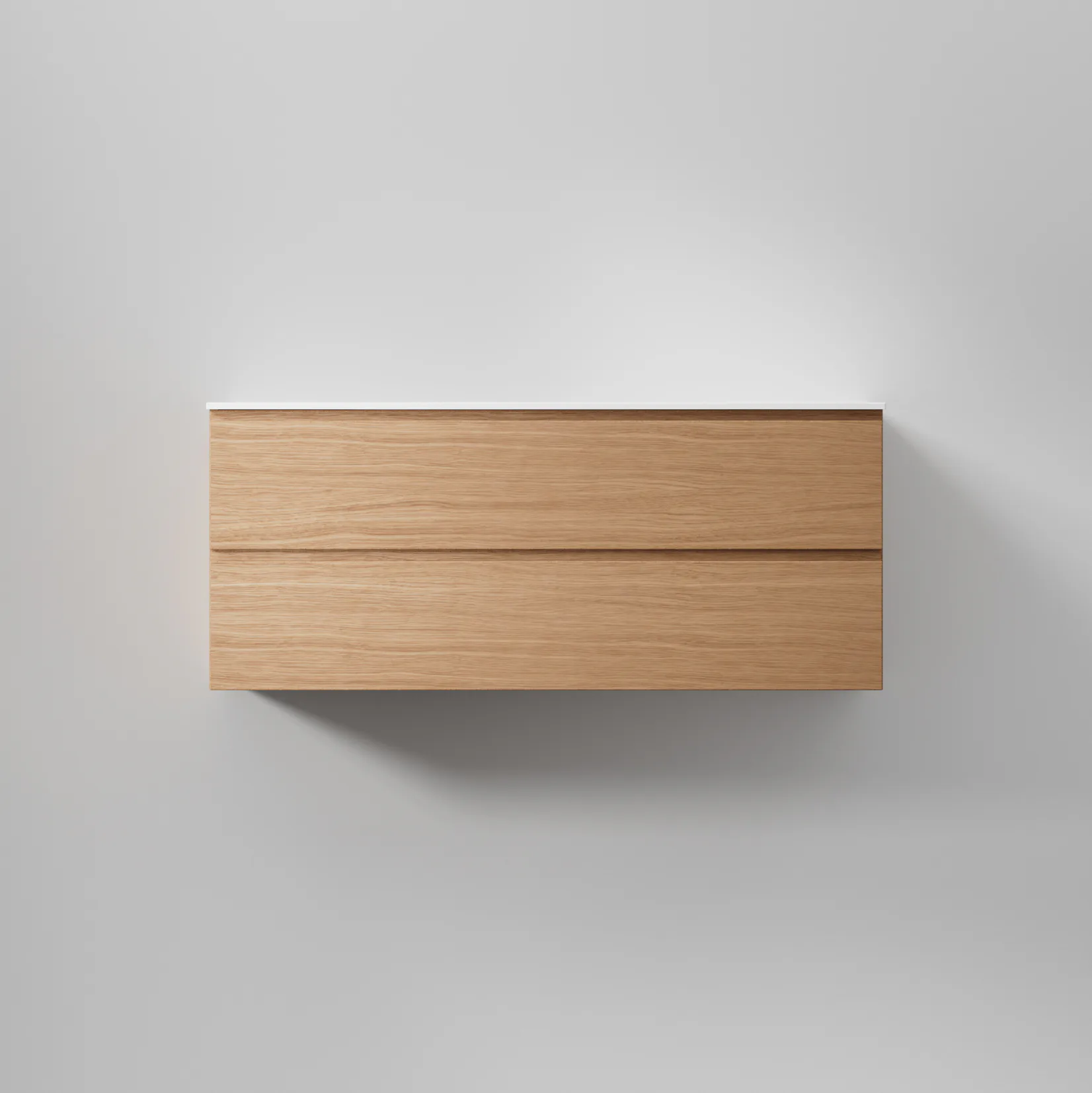 Kommod Core Grip 120 Natural Oak, 2 Lådor Natural Oak, 1200x454x500 mm